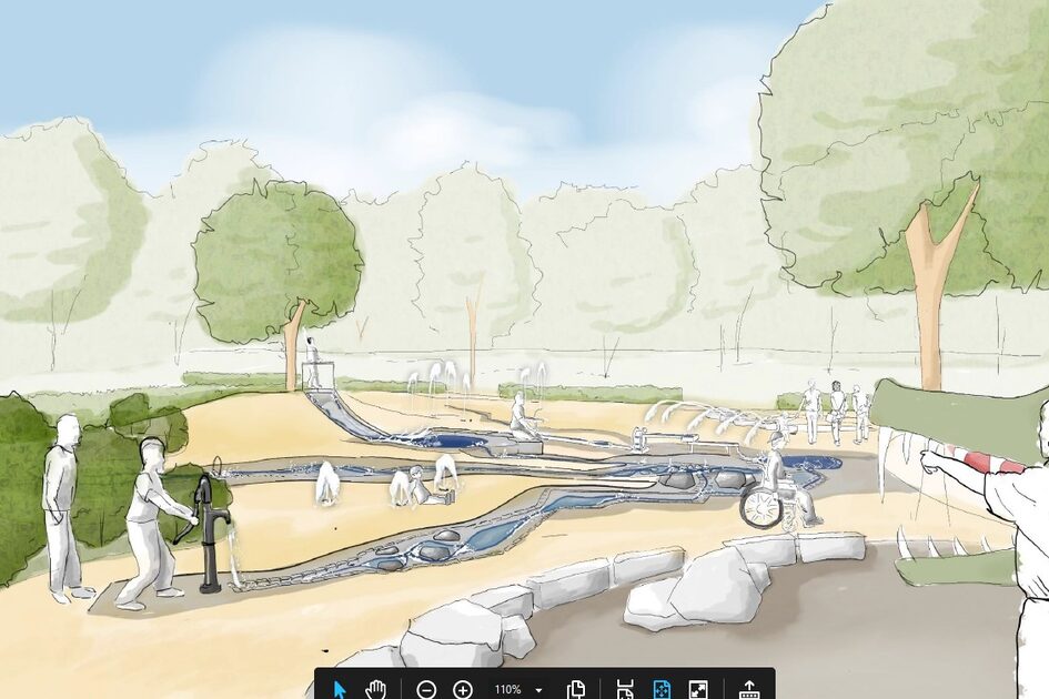 Visualisierung Wasserspielplatz