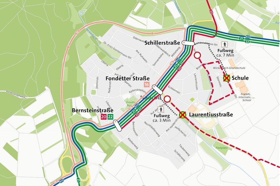 Umleitung an den Festtagen.