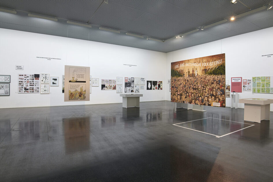 Ansicht einer Kunstausstellung