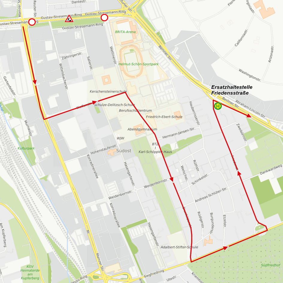Umleitungsplan