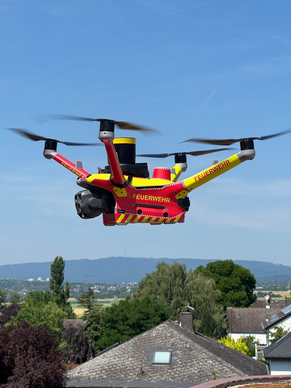Pilotprojekt der Feuerwehr: Drohne liefert Luftbilder von Einsatzstellen