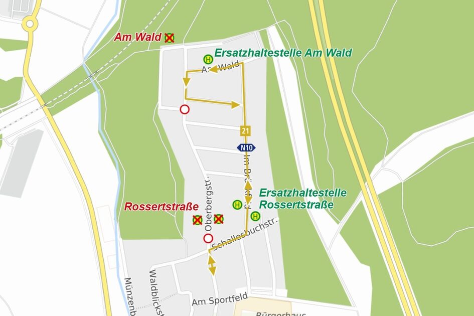Umleitungsplan