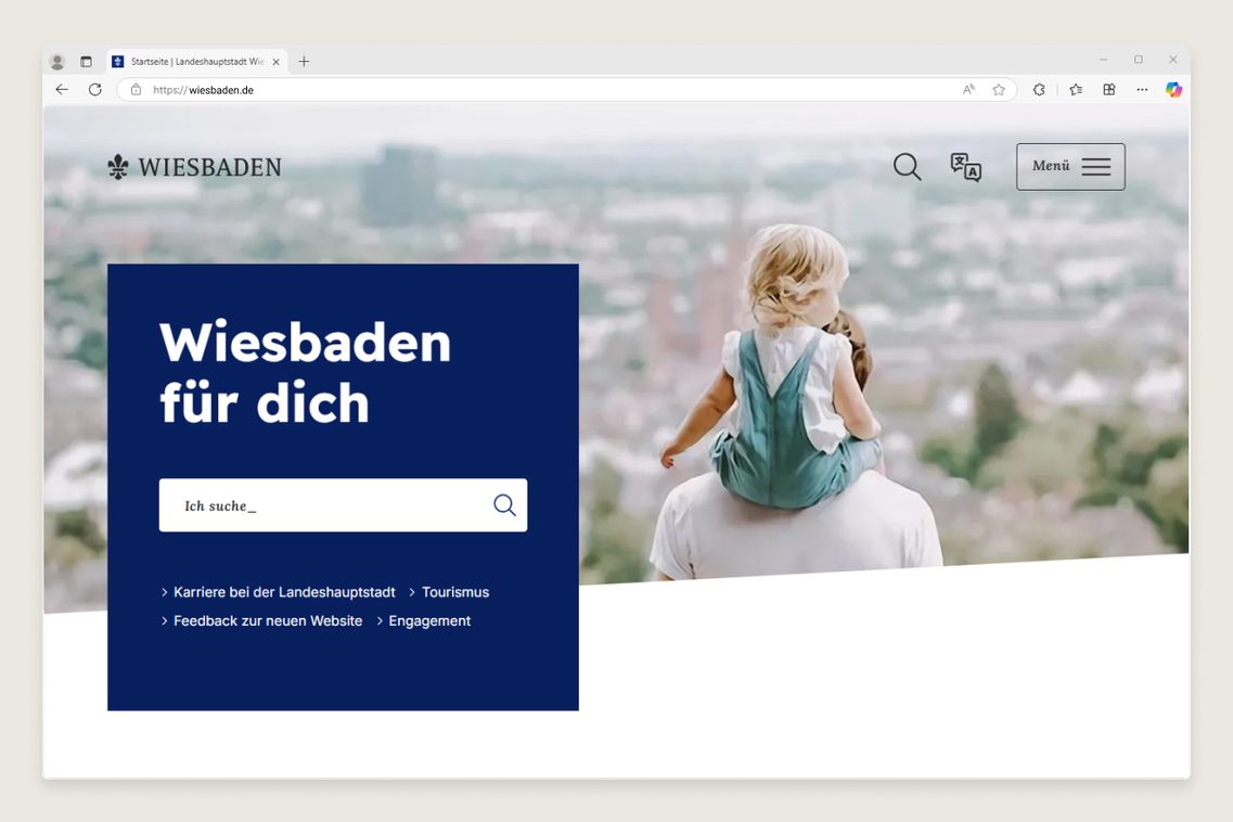 لقطة للشاشة الصفحة الرئيسية wiesbaden.de