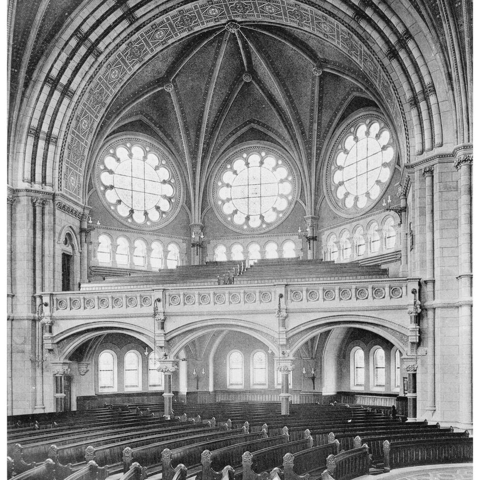 Innenraum der Ringkirche, ca. 1895