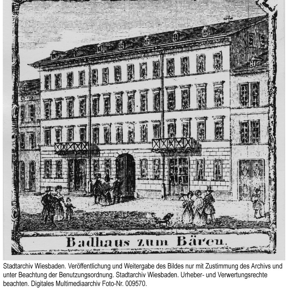 Badhaus zum Bären, um 1850