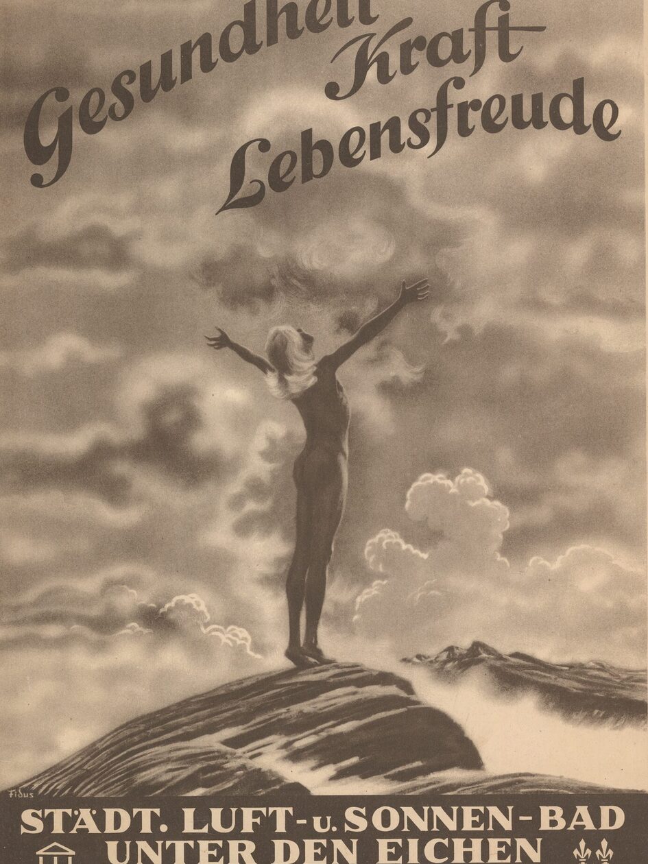 Plakat des Luft- und Sonnenbads Unter den Eichen