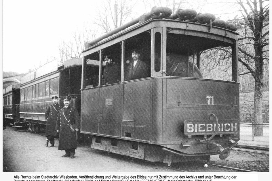 Wiesbaden buharlı demiryolu, yaklaşık 1895