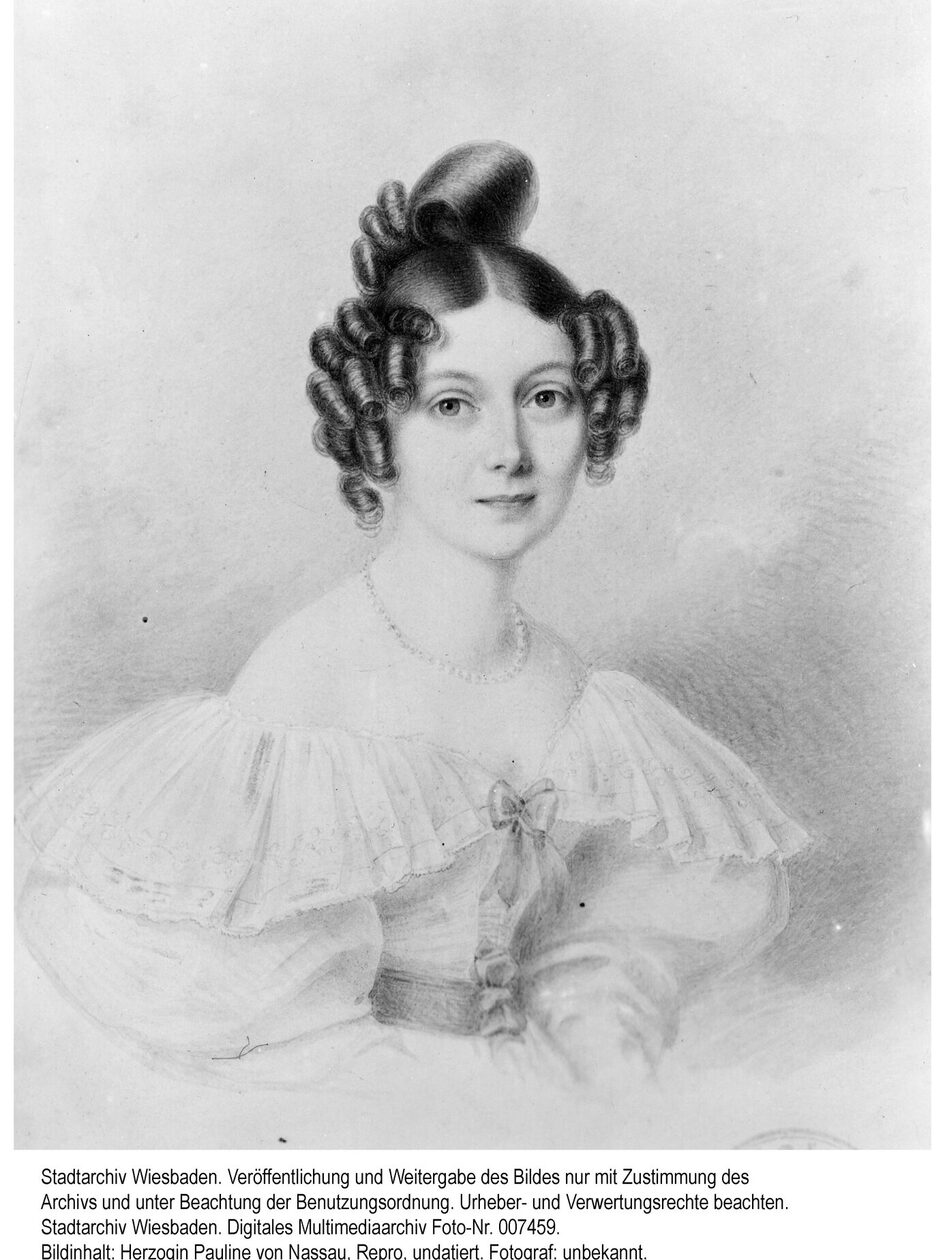 Pauline Friederike Marie księżna Nassau, około 1830 r.