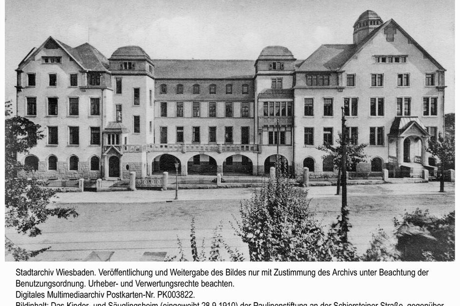 Kinder- und Säuglingsheim des Paulinenstifts in der Schiersteiner Straße, ca. 1910