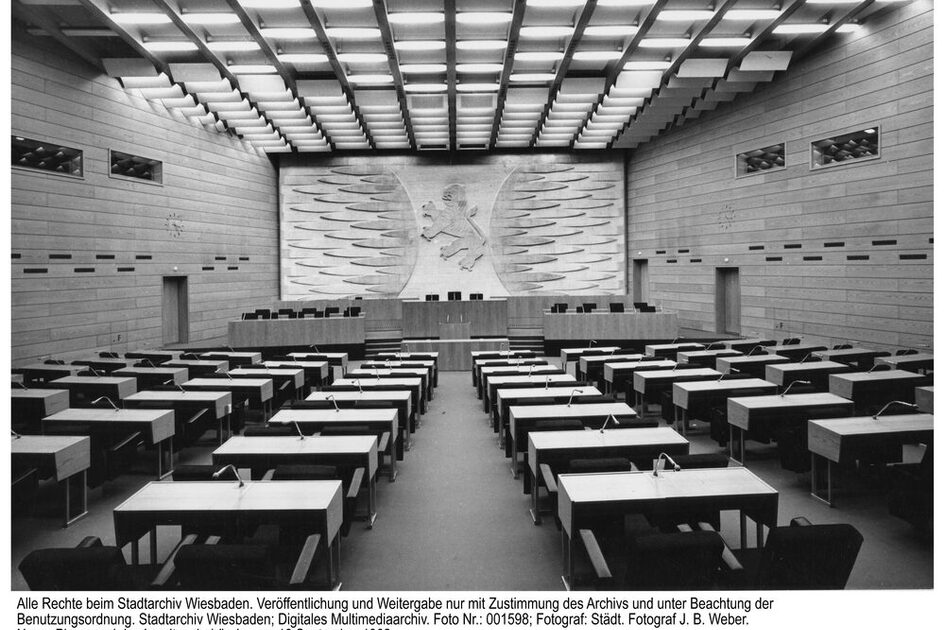 Plenarsaal des Hessischen Landtags, 1962