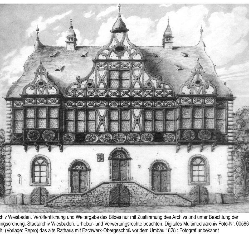 Altes Rathaus vor dem Umbau, 1827