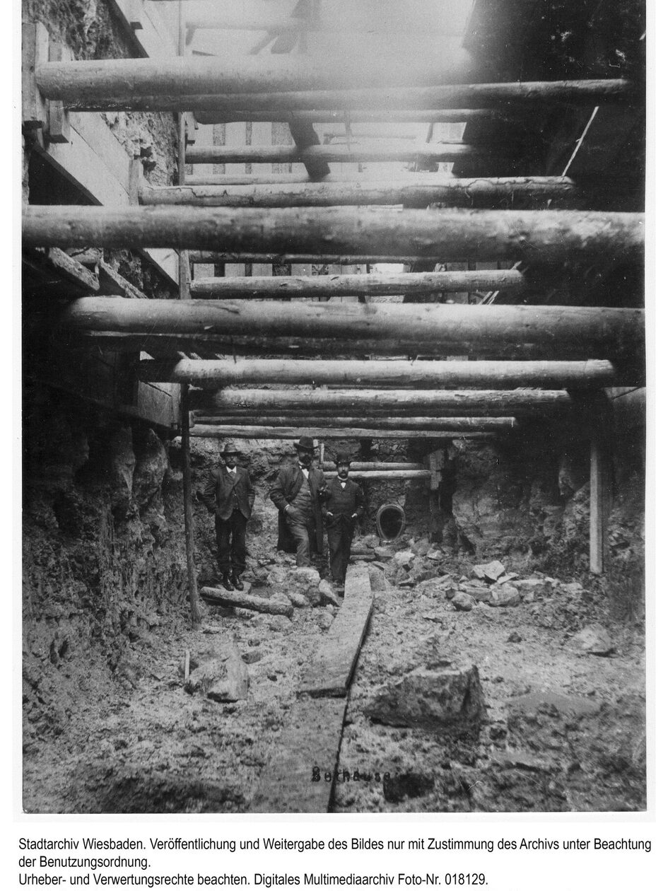 Salzbachkanal, um 1886