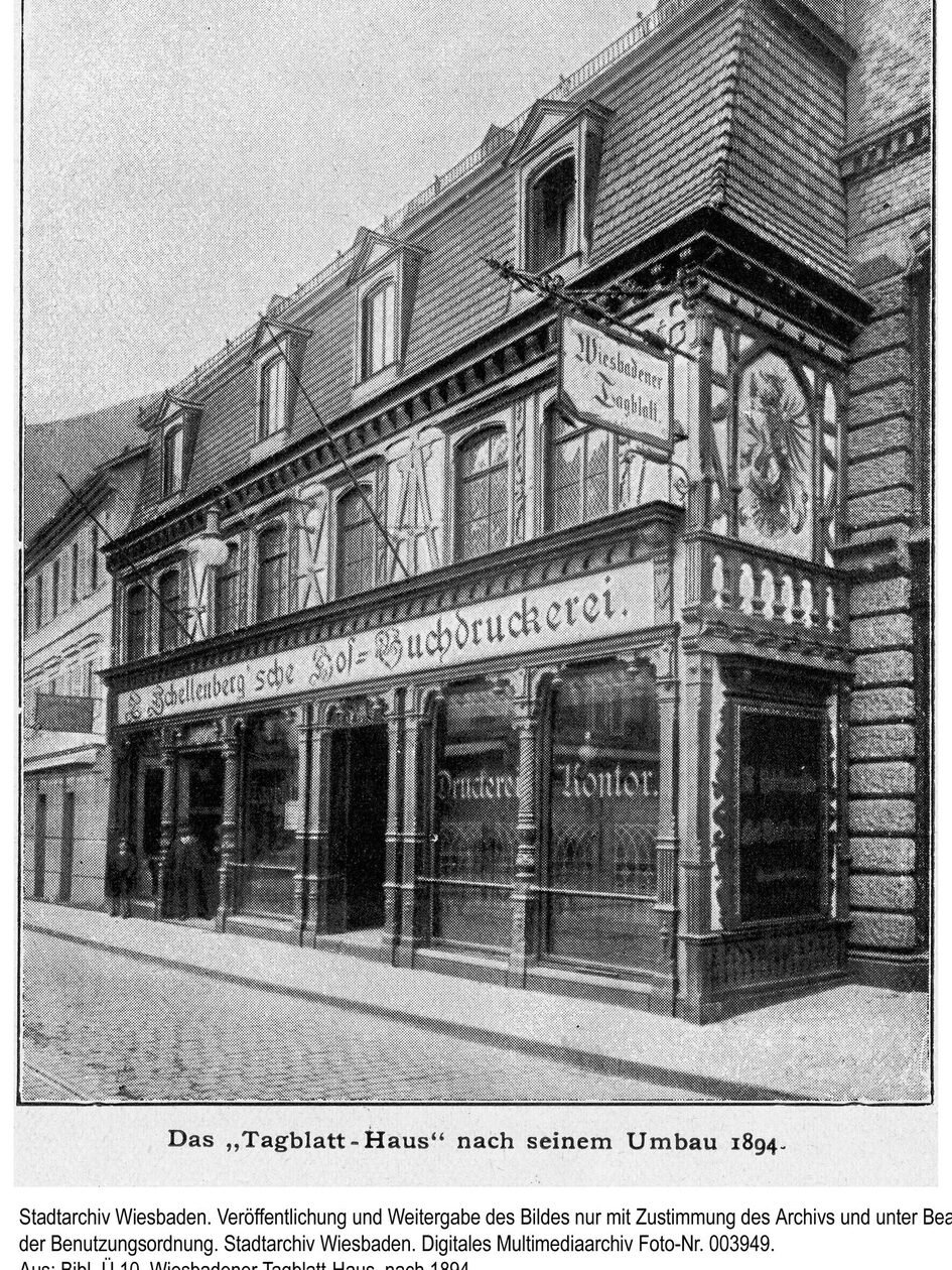 Schellenberg'sche Hofbuchdruckerei, um 1894