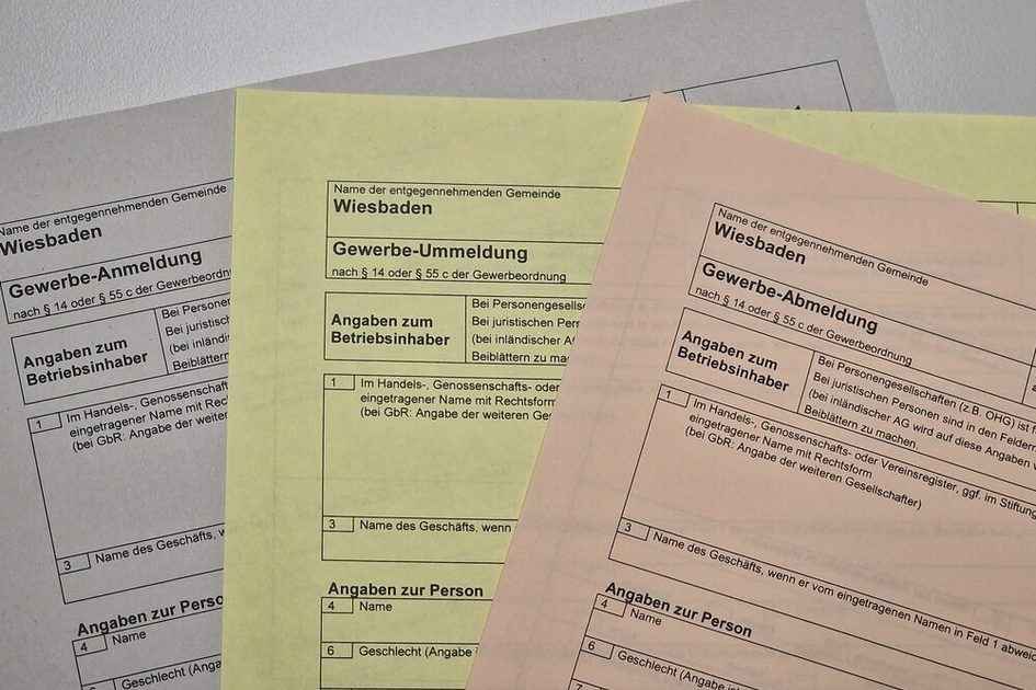 Formulare Gewerbemeldungen