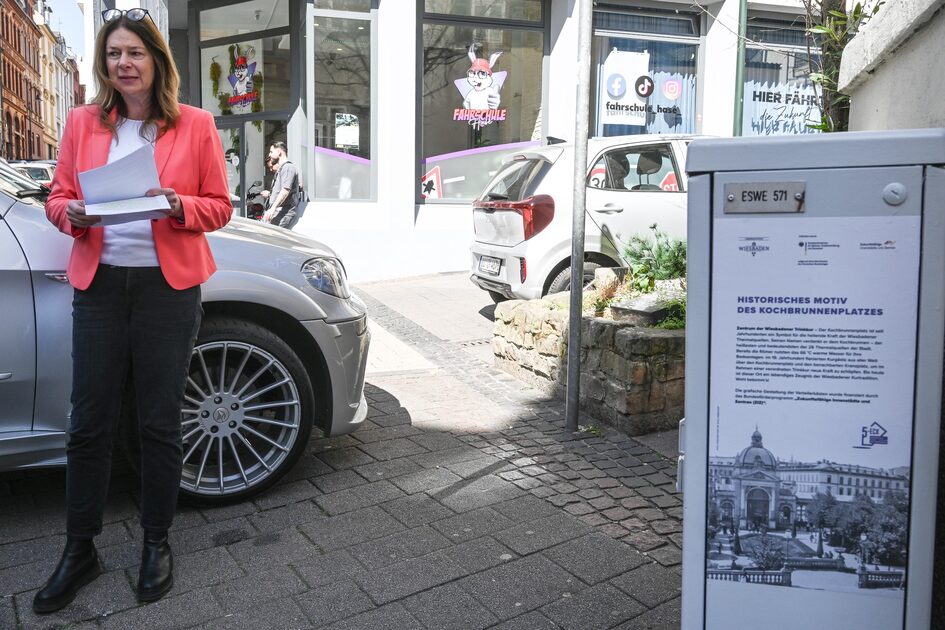 Gestaltete Stromkästen verschönern Wiesbadener Innenstadt