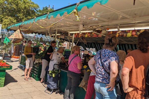 Mercato pomeridiano in Luisenplatz