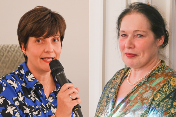 Autorin Anne Stern und Organisatorin Christina Baum