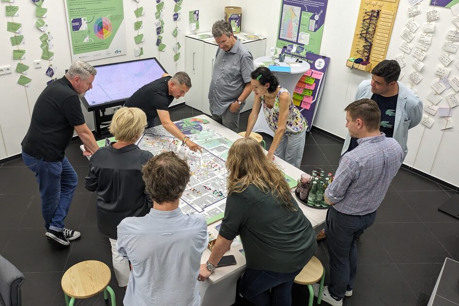 Exchange on Wiesbaden's city center in the Werkraum Innenstadt.