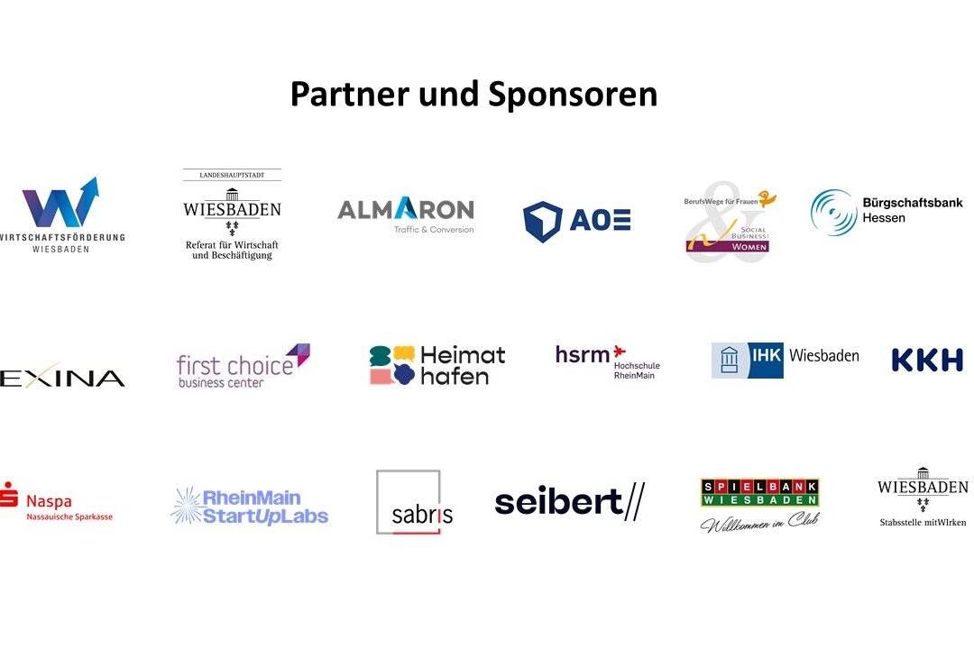 Auszählung aller Partnern und Sponsoren