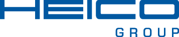 Логото на HEICO Holding GmbH, сини букви