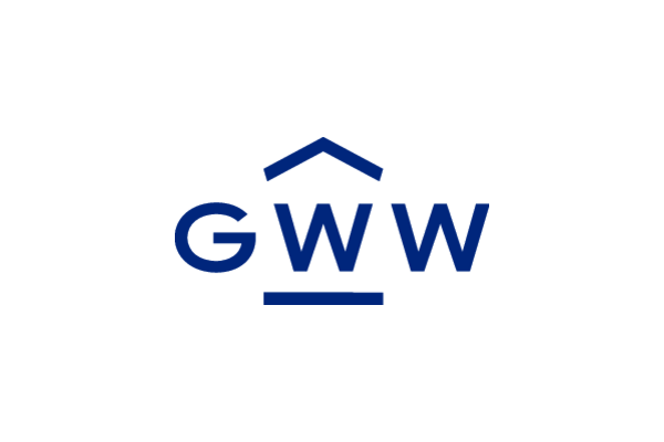 GWW Wiesbadener Wohnbaugesellschaft mbH Logo, blaue Schrift